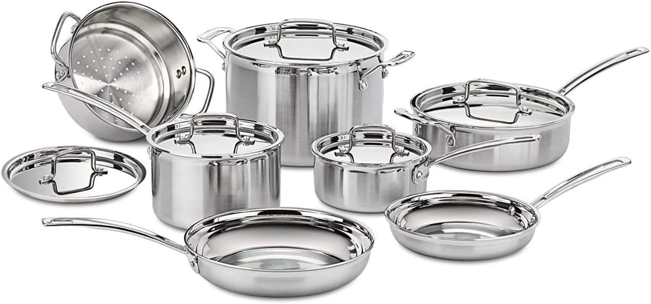 Cuisinart MultiClad Pro 12 Piece Triple Ply Stainless Cookware Set