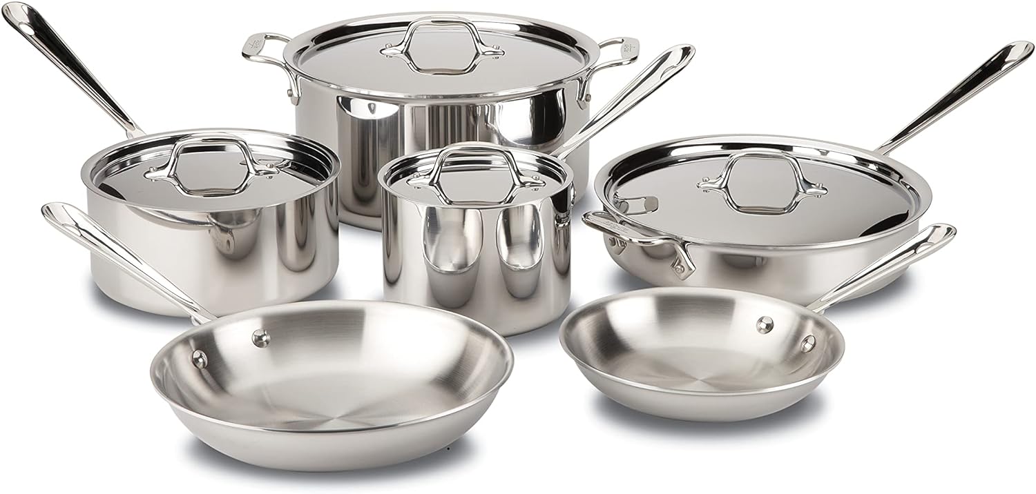 All-Clad D3 Tri-ply Bonded 10-Piece Cookware Set