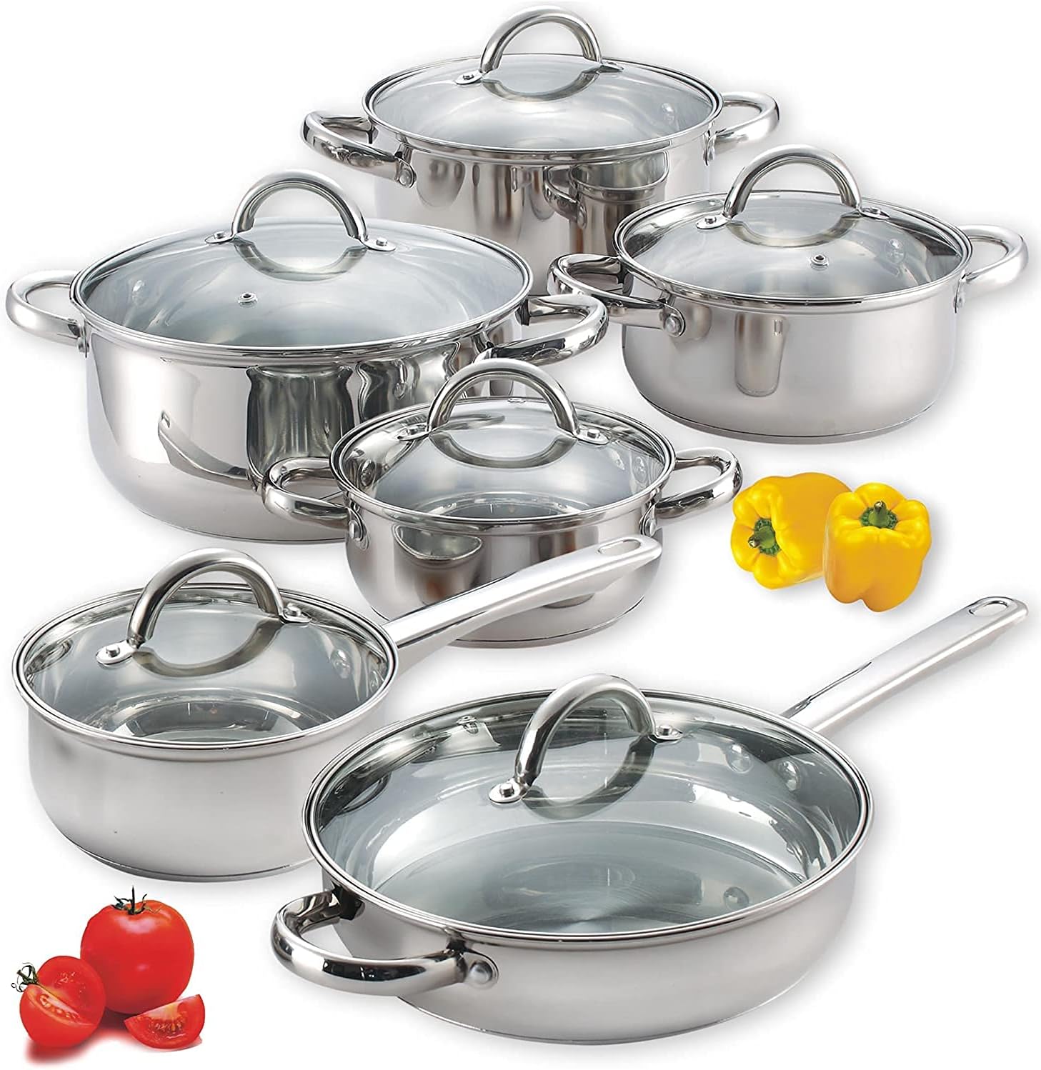 Cook N Home Stainless Steel Cookware Set