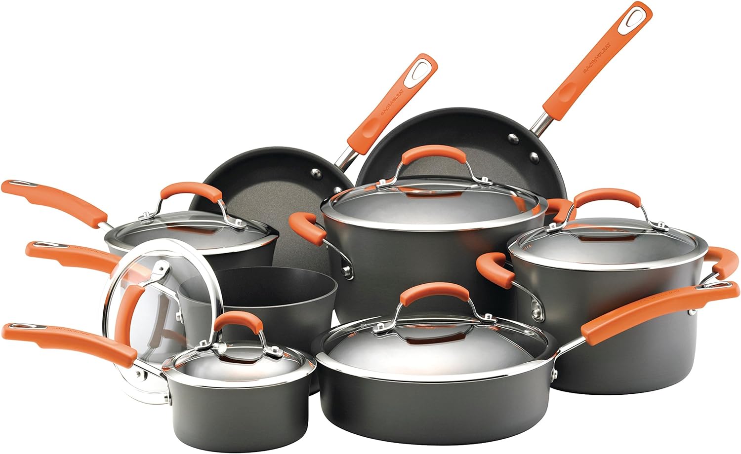 Rachael Ray Brights Hard Anodized Nonstick Cookware Set